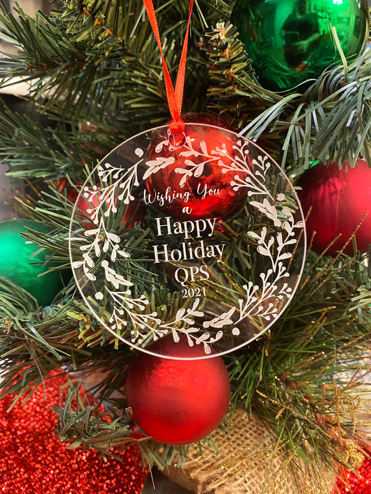 Corporate Ornament - Logo- 3.5 inch Acrylic