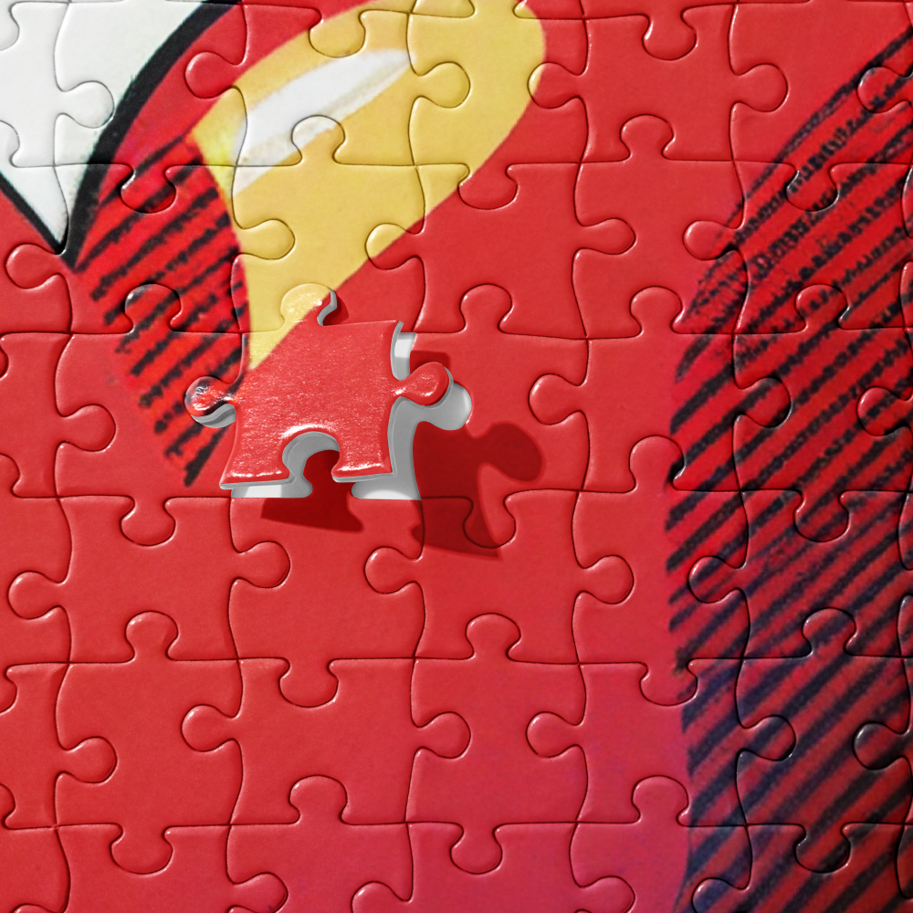 Heart - Pop Art- Multi Colored Jigsaw puzzle