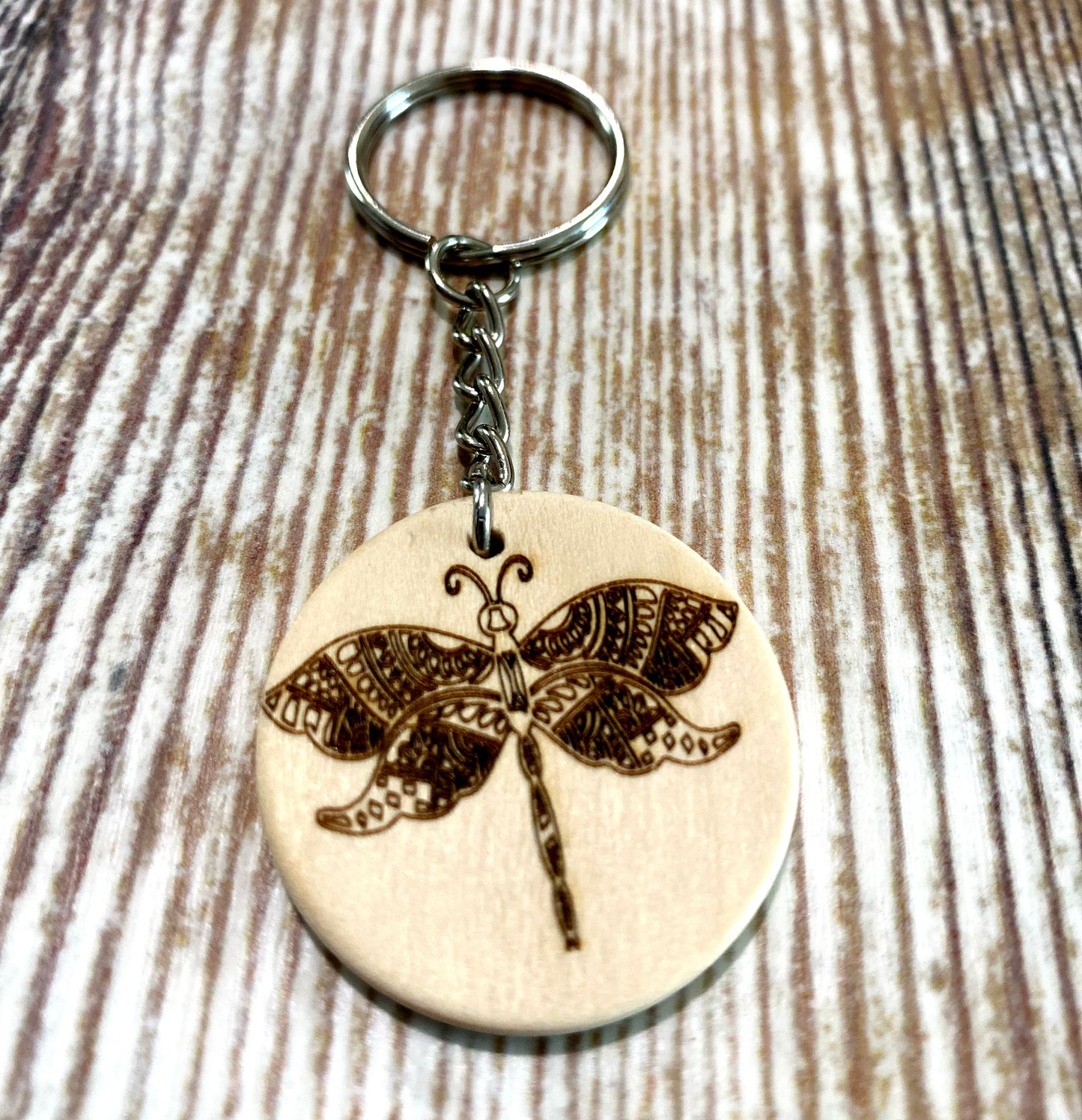 Dragonfly Keychain, Sun Keychain, SunMoon Keychain