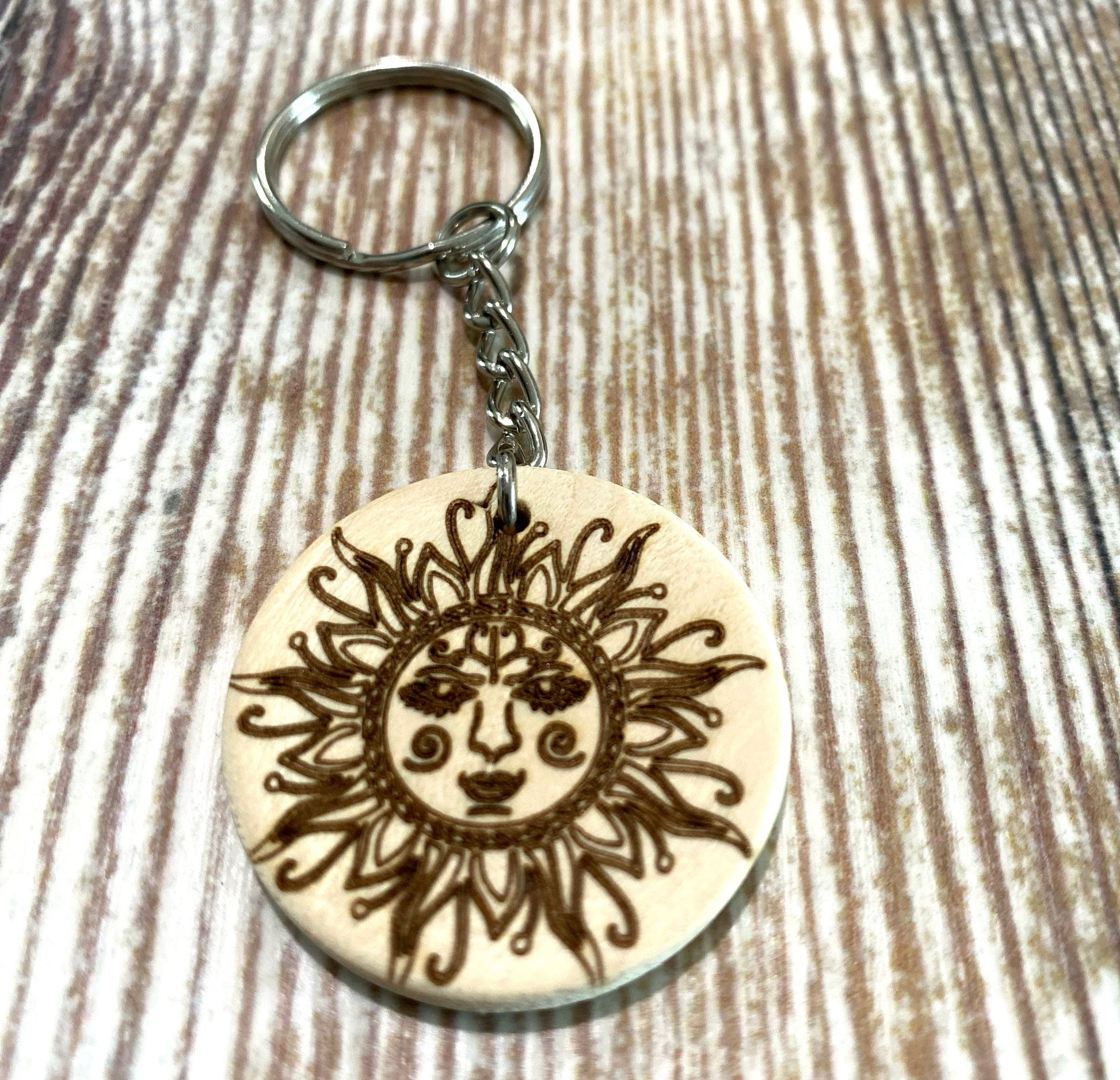 Dragonfly Keychain, Sun Keychain, SunMoon Keychain – Happy Hopper Designs