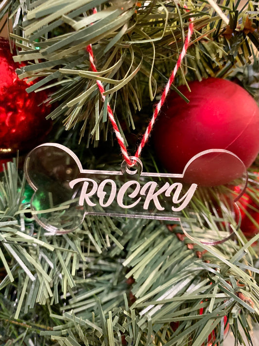 Pet Ornament|Dog Bone|Personalized|Stocking Tag